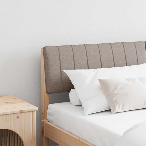 vidaXL Tapecirano vzglavje Taupe 150 cm Masivno borovo les Cene