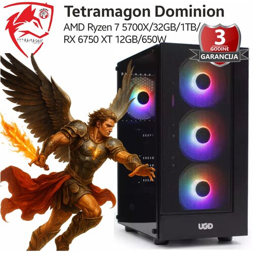 TETRAMAGON series Računar Tetramagon Dominion AMD Ryzen 7 5700X/32GB/1TB/RX6750 XT 12GB/650W Cene