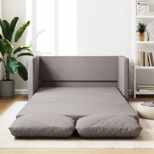 vidaXL talni raztegljiv kavč 2 v 1 taupe 112x174x55 cm blago Cene