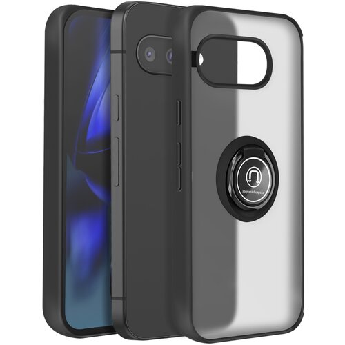 AVIZAR Ovitek za Google Pixel 9a Magnetni obroč Prozoren hrbet, Črna, (5000016107) Cene
