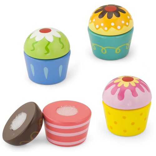 Viga drveni kolačići cupcakes 4 kom Slike