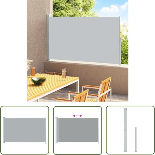  The Living Store Zložljiva stranska tenda za teraso 220x300 cm siva - Stranska Tenda, (21742426) Cene