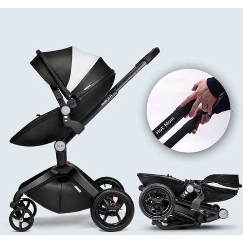 Hot Mom kolica za bebe black 2U1 sportsko sediste+korpa F022BLACK Cene