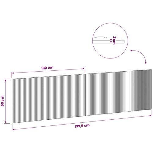  Uzglavlje montirano na zid ARNHEM Hrast sonoma Slike