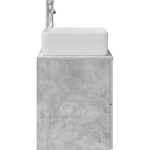  Umivaonik s policom Betonska siva 49,5 x 41 x 63 cm Slike