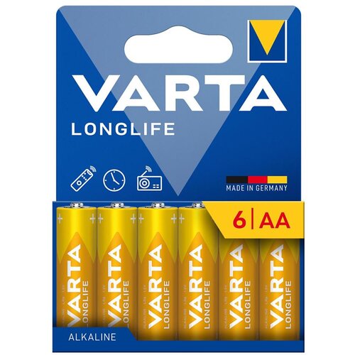 Varta 4106101736 - 6 kom alkalnih baterija LONGLIFE AA 1,5V Cene