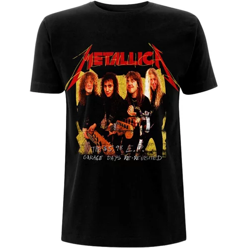 Metallica Majica Garage Photo Yellow Unisex Black 2XL