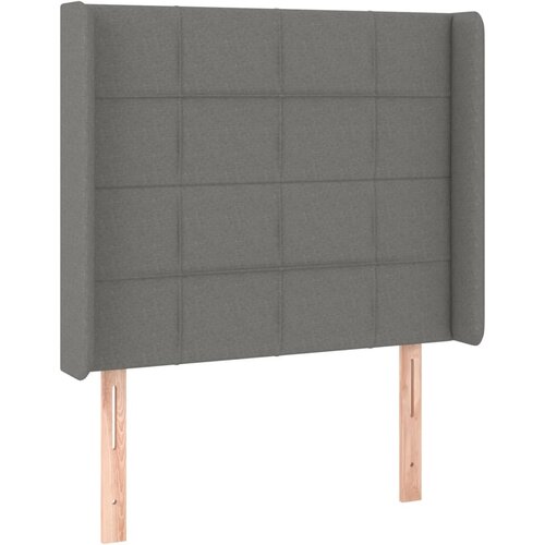 Maison Chic vzglavna omarica - nočna omarica - posteljna omarica z u&amp;scaron;esi temno sivo 83x16x118/128 cm blago, (21712359) Slike