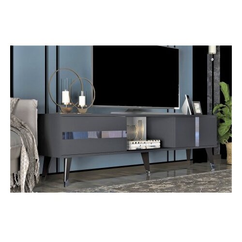 Hanah home tv polica vania anthracite silver Cene