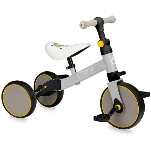 Momi tricikl za decu 4u1 Loris Grey Yellow Cene