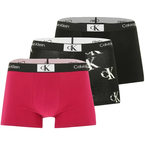 Calvin Klein Underwear Boksarice roza / črna / bela