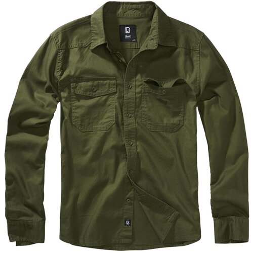 Brandit Flanellshirt olive Cene