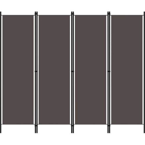 Sobna pregrada s 4 panela antracit 200 x 180 cm Cene