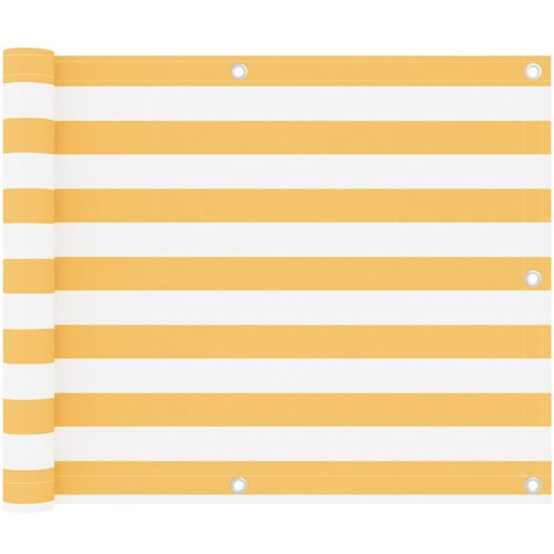 vidaXL balkonski zastor bijelo-žuti 75 x 400 cm od tkanine Oxford Cijene