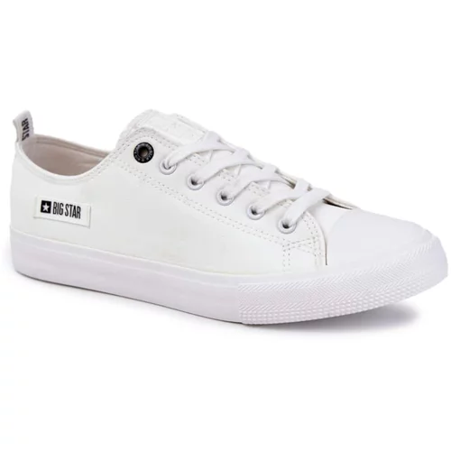 Big Star Men's Low Leather Sneakers KK174008 White