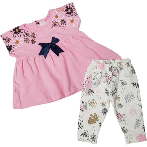 HAJDI BABY Komplet za bebe, Majica i helanke, Roze-beli Cene
