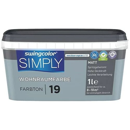 SWINGCOLOR NOTRANJA DISPERZIJSKA BARVA SIMPLY ŠT.19 (1 l, svetlo modra) Cene
