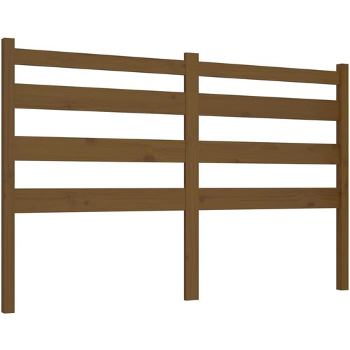 VidaXL Posteljno vzglavje medeno rjavo 156x4x100 cm trdna borovina, (20643578) Slike