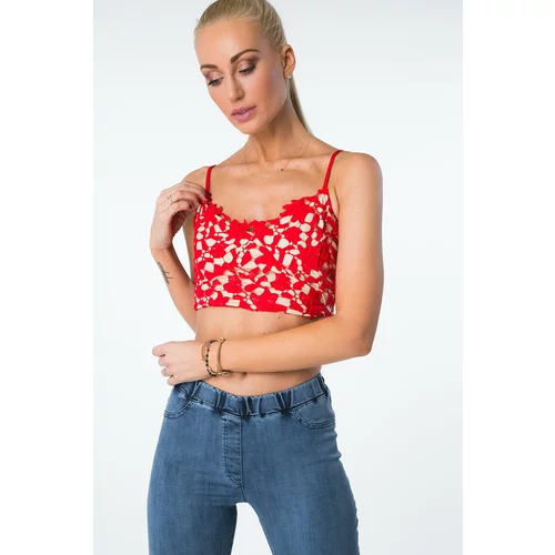 Fasardi Short red lace top
