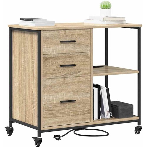  s postajom za punjenje Sonoma hrast 76 x 41 x 72 cm Slike