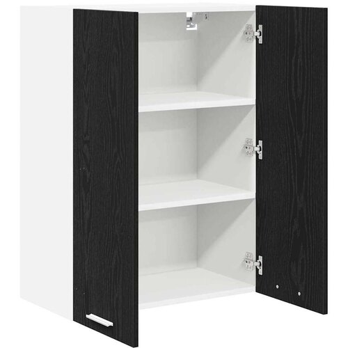 VidaXL viseći ormarić s policom zidne riga crni hrast 60 x 31 x 80 cm Slike