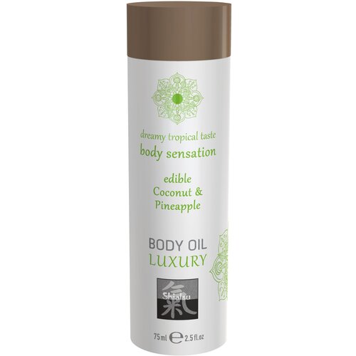 Shiatsu Luxury Body Oil Edible Coconut &amp;amp; Pineapple 75ml Slike