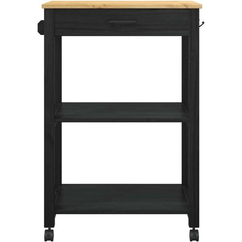  Kuhinjski kolica Jednobojno Crna 88 5 x 40 x 60 cm Slike