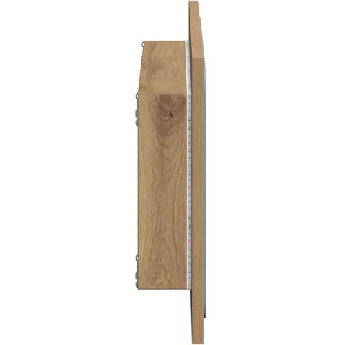 VidaXL Kupaonsko ogledalo s LED svjetlom boja hrasta 60x8,5x38 cm Slike