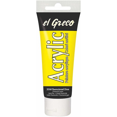  Akrilna boja el greco 75 ml fluorescent citron Cene