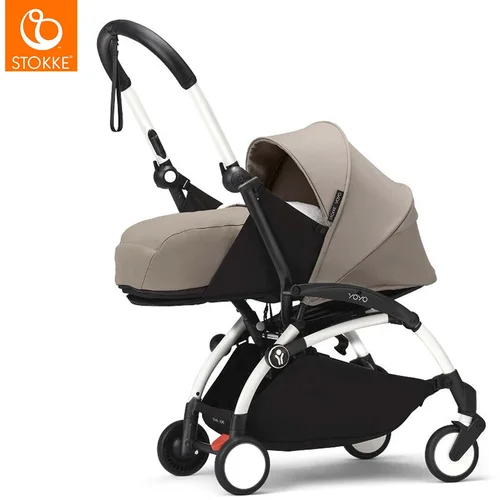 Stokke yoyo³ dječja kolica 0+ taupe (white frame)