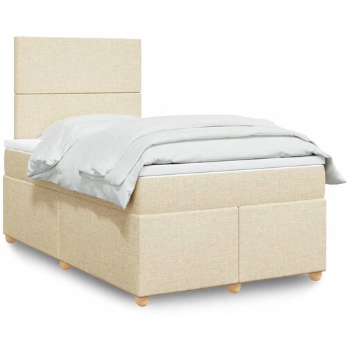 vidaXL Krevet s oprugama i madracem krem 120 x 200 cm od tkanine Cijene