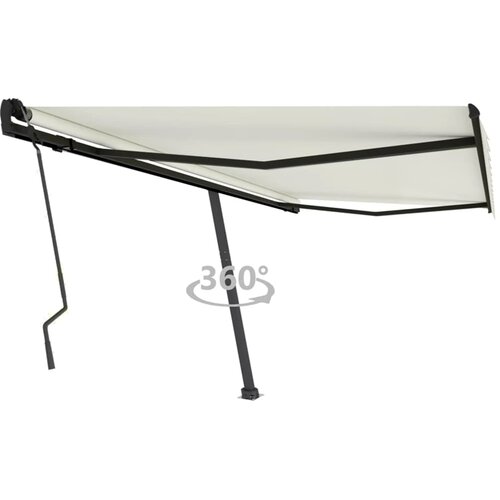 VidaXL Prostostoječa ročno zložljiva tenda 450x300 cm krem, (20966196) Slike