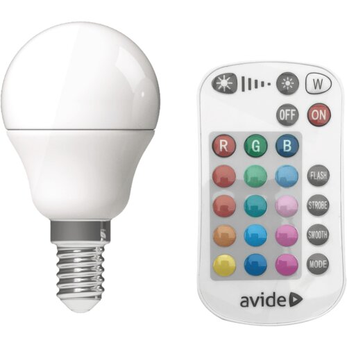Avide Pametna sijalica, Led 4.9 w, E14, RGB+W, 2700 k, daljinski, Smart Led Mini Globe 4.9 w Slike