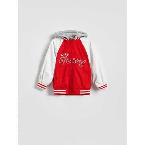 Reserved Bomber jakna s kapuljačom - crvena Cene
