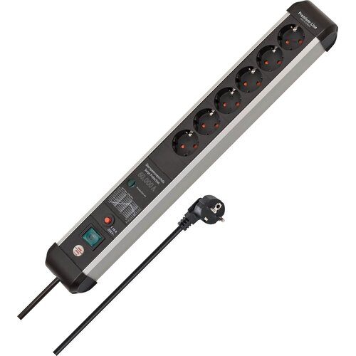  Breenstuhl 1391010600 power extension 3 m 6 AC outlet(s) Indoor Black, Silver Slike