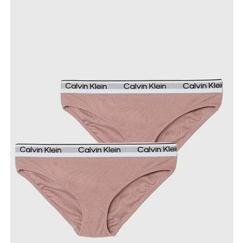 Calvin Klein Underwear Otroške spodnje hlače 2-pack roza barva
