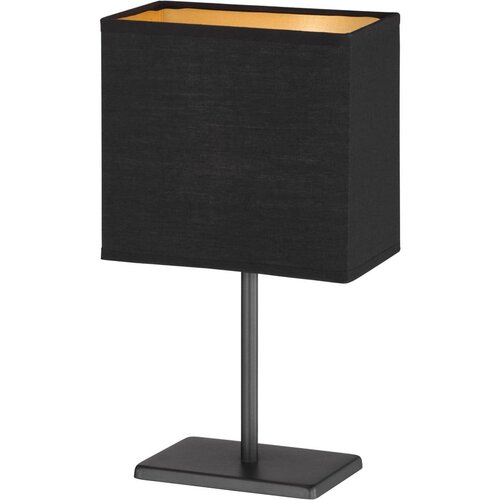 Fischer & Honsel Črna namizna svetilka s tekstilnim senčilom (višina 30 cm) Kate – Cene