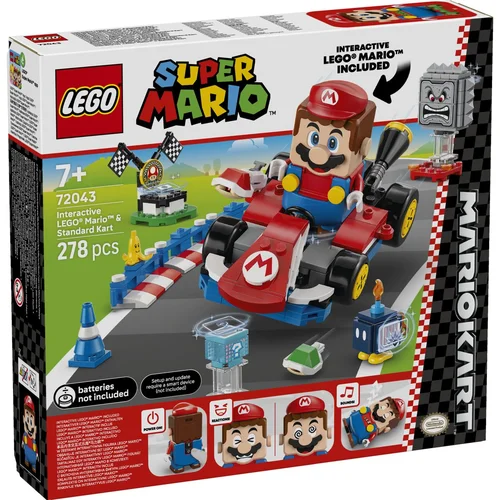 Lego LEGO® Super Mario™ - Mario Kart™ – Interactive LEGO® Mario™ & Standard Kart (72043)