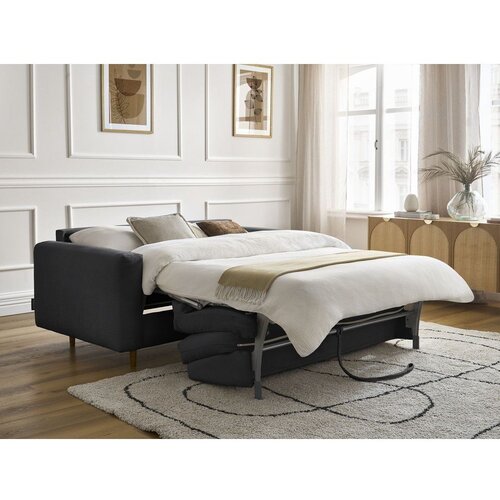 Bobochic Paris Črna sedežna garnitura za spanje/raztegljiva 200 cm Cocoone &amp;ndash; Slike
