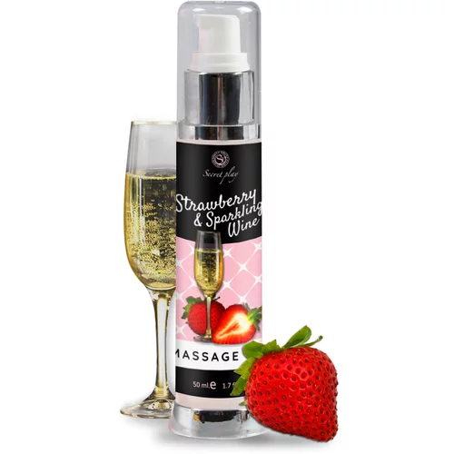SecretPlay Strawberry & Sparkling Wine Massage Oil 50ml