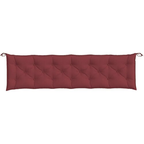  Jastuci za vrtnu klupu 2 kom Crvena vina 200x50x7 cm tkanine Slike