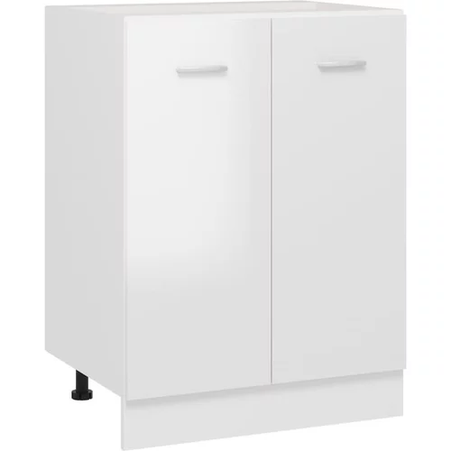  Spodnja omarica visok sijaj bela 60x46x81,5 cm iverna plošča