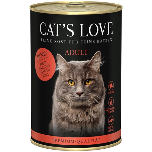 Cat&amp;#039;s Love 6 x 400 g - Čista govedina Slike