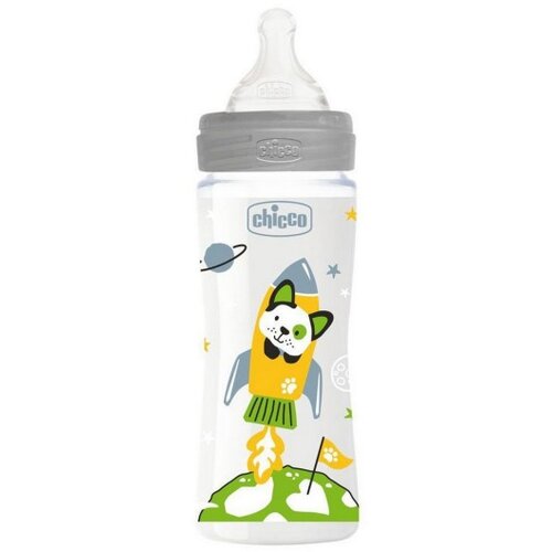  Chicco plastična fla&scaron;ica 330ML, silikon siva Cene