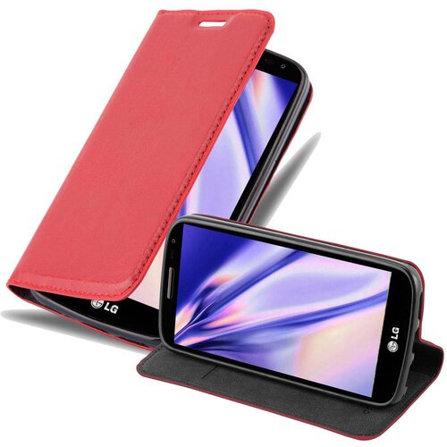 Cadorabo Ohi&scaron;je, združljivo z LG G2 MINI v rdeče jabolko - Za&scaron;čitni ovitek z magnetnim zapiranjem, stoječo funkcijo in režo za kartice, (20557824) Cene