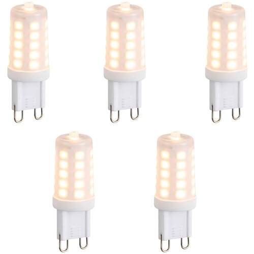 LUEDD Set van 5 G9 dimbare LED lampen opaal 3W 250 lm 2200K Slike