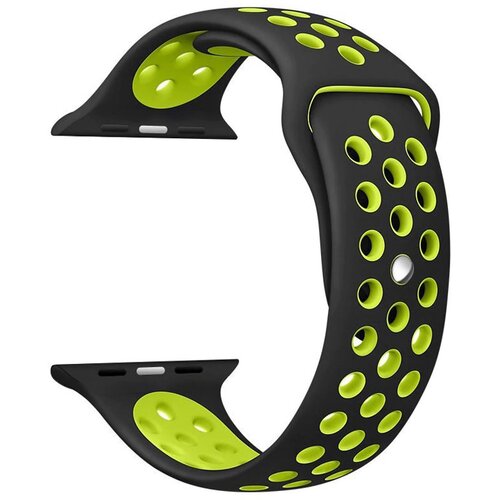 Apple watch Sport Silicon Strap black green M/L 42/44mm kai&amp;scaron; za sat Slike