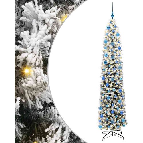 vidaXL Umestno božično drevo Zelena 240 cm PVC in Jeklo in Plastika Cene