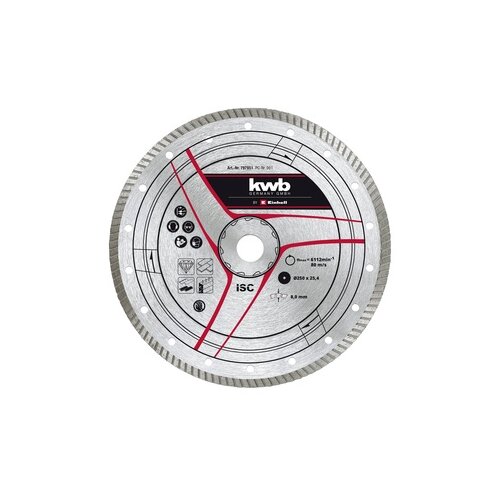 KWB Einhell Dijamantna rezna ploča 250x25,4 Turbo (brzina 80 m/s), Pribor za rezače granita i pločica Slike