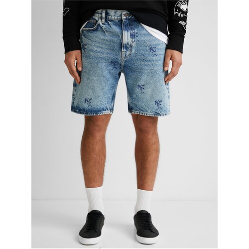 Desigual Blue Mens Denim Shorts Filo - Men Cene